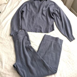 Two-Piece Periwinkle Knit Set